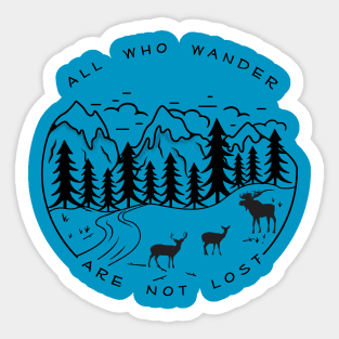 Mountain Hiking Trail Apparel Sticker
